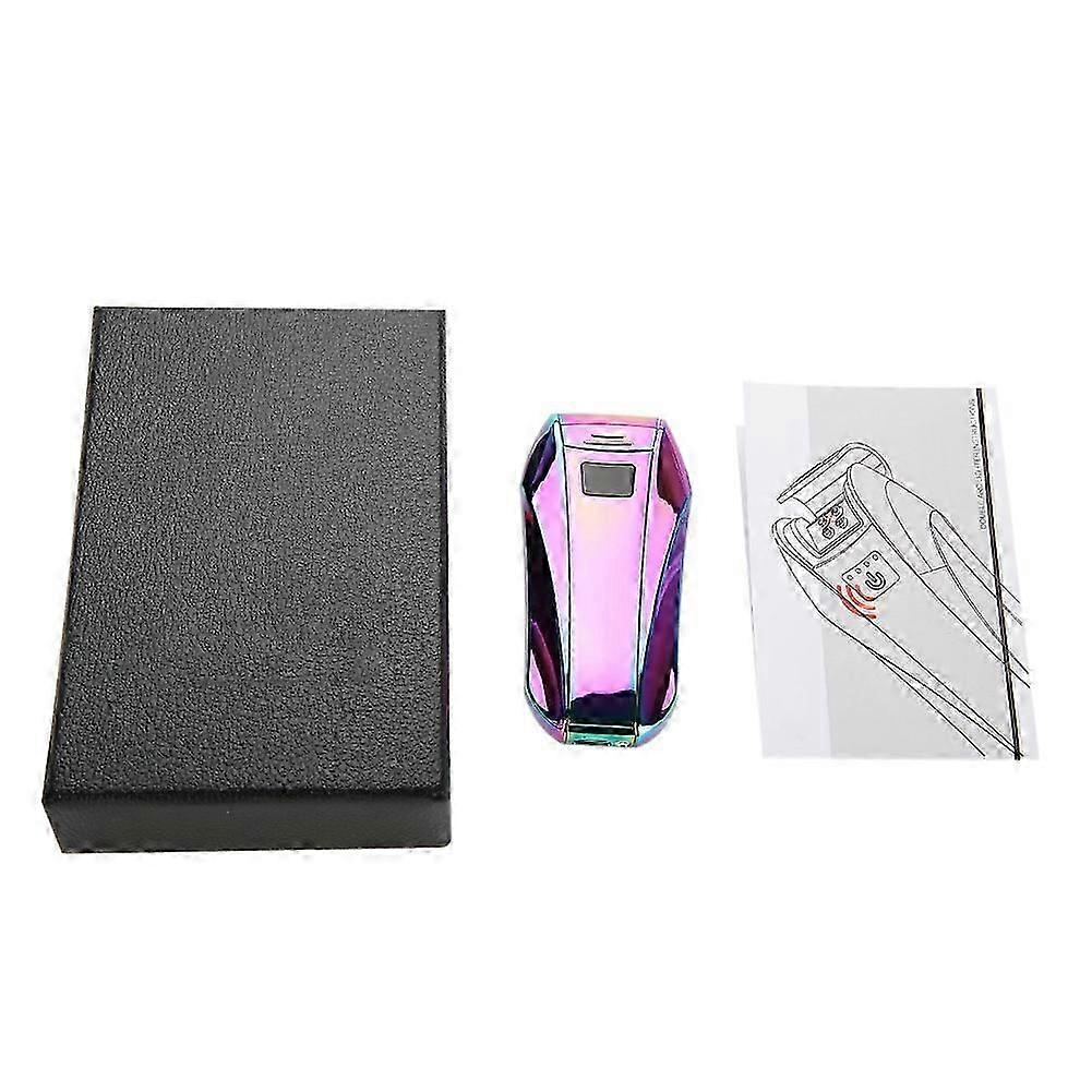USB Rechargeable Windproof Cigarette Lighter Fingerprint Sensor Type Power Display Colorful