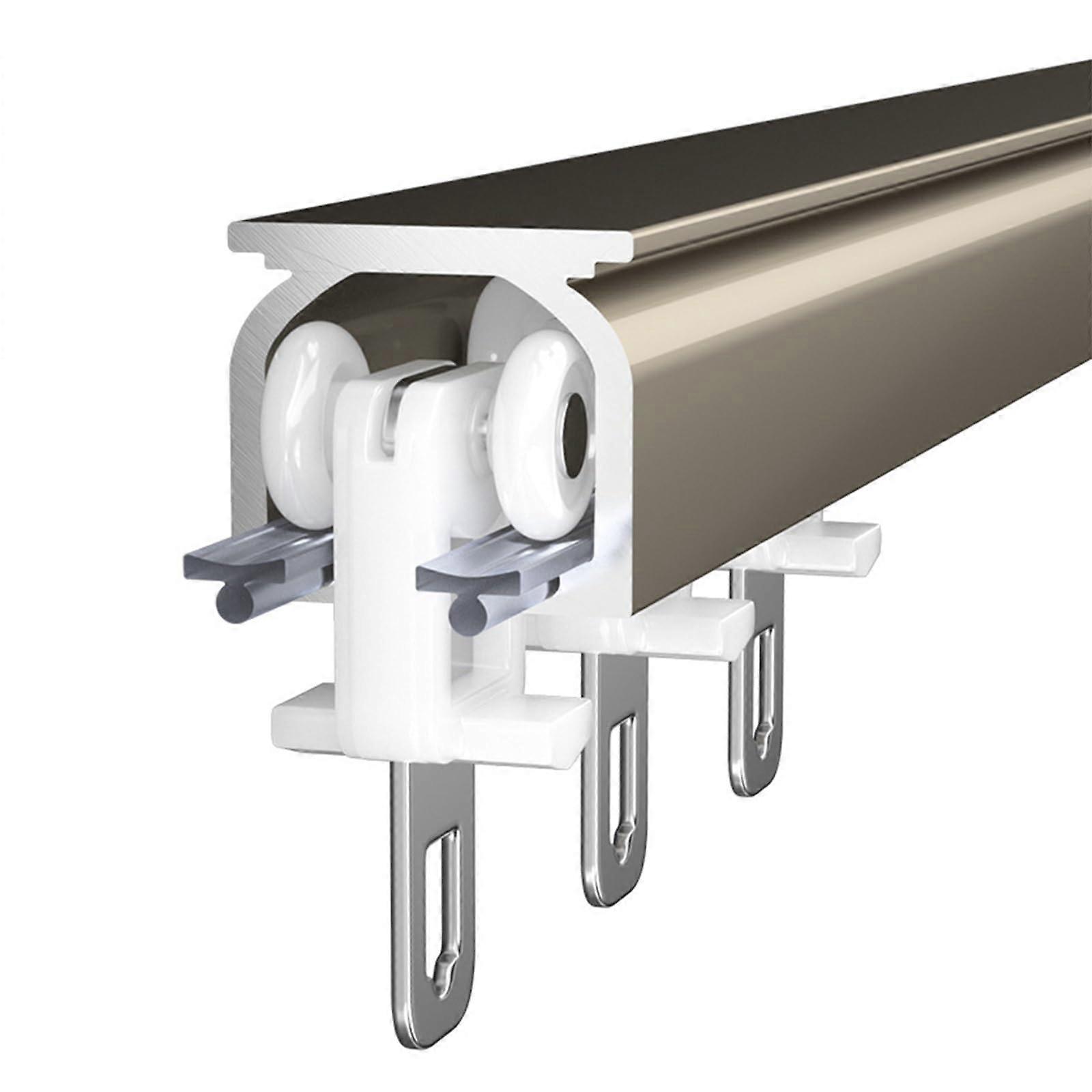 Gold Ceiling Curtain Track 0.5m Sliding Rail with Rollers for Room Divider Easy Mount