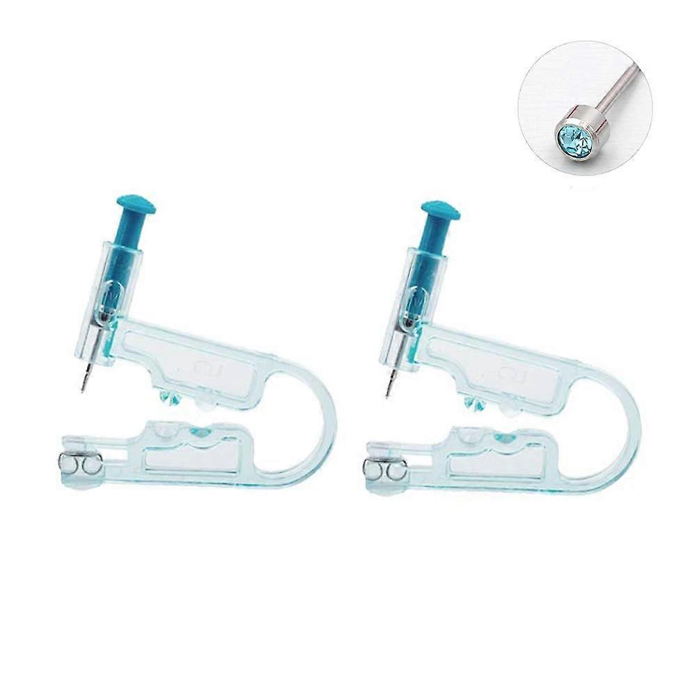 Ear Piercing Gun Kit Disposable Sterile SingleUse Self Piercing Tool with Studs 2PCS for Home