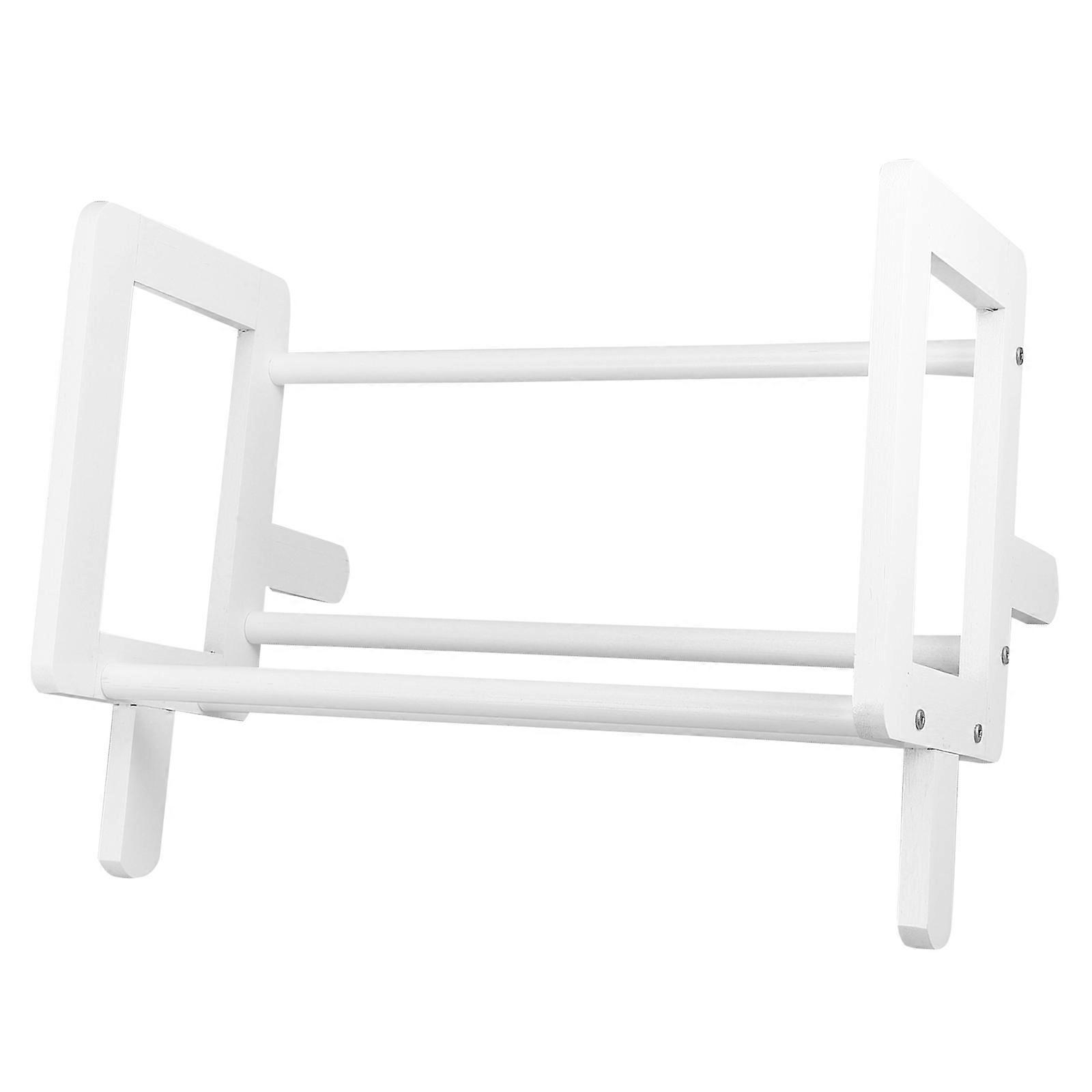 Book Rack Daily Use for Display White Bamboo Desktop Stand