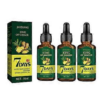 1/3/5x Ingefära Hårväxt Germinalolja, 7 dagars återväxtserum, Närar hårrötter och hårbotten, Behandling mot håravfall, 30 ml