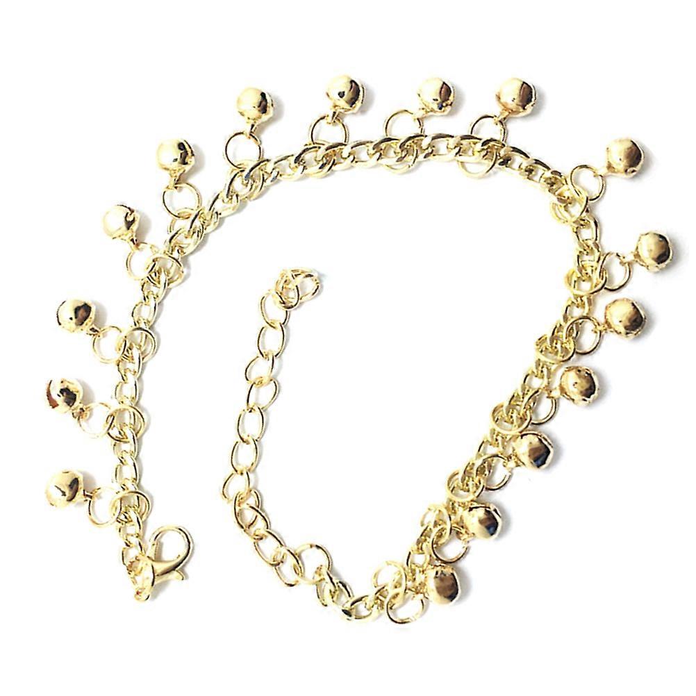 Bell Chain Ankle Multilayer Adjustable Bell Anklet Decoration Golden