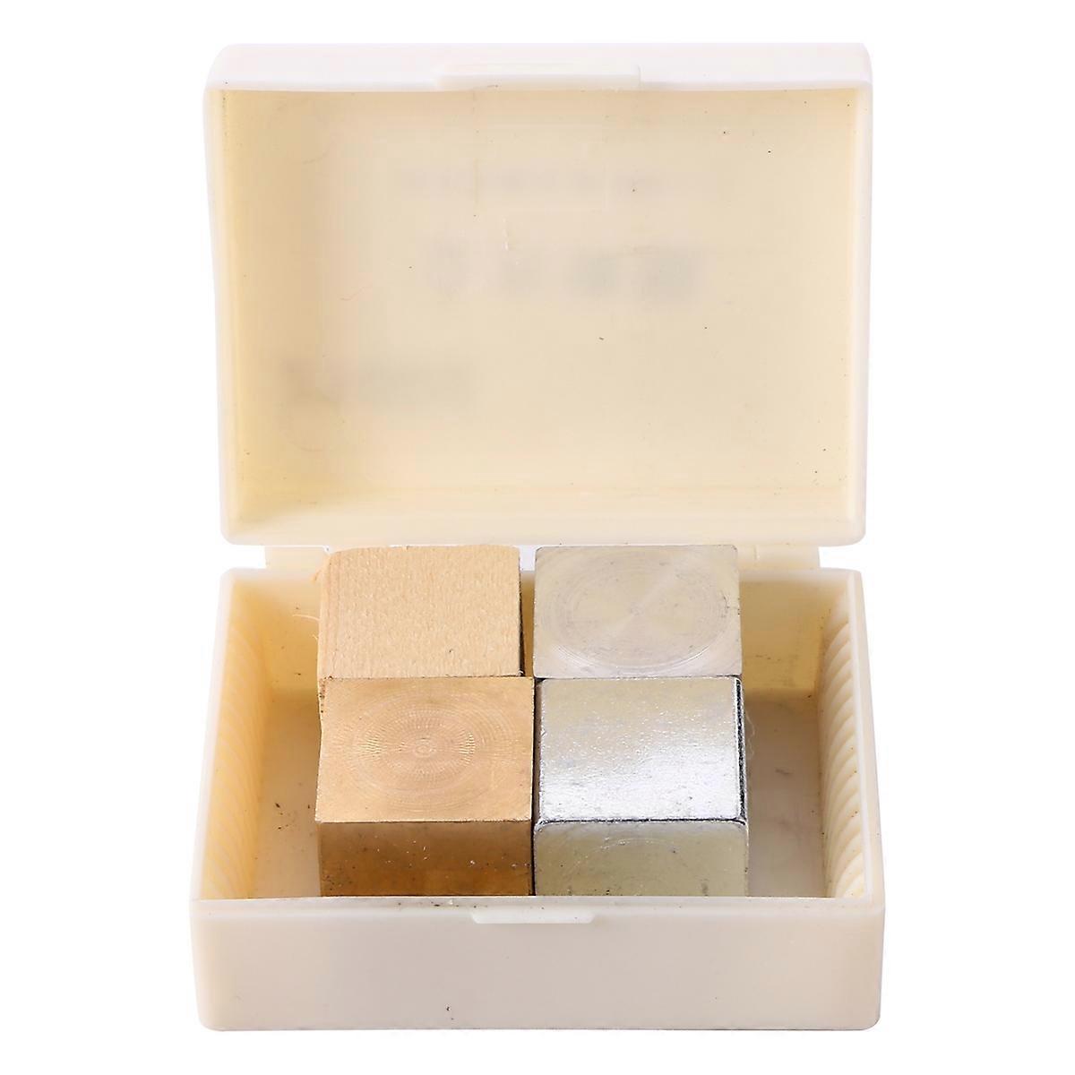 Density Cubes Set Metal Block for Physics Teaching 8Pcs Educational Tool
