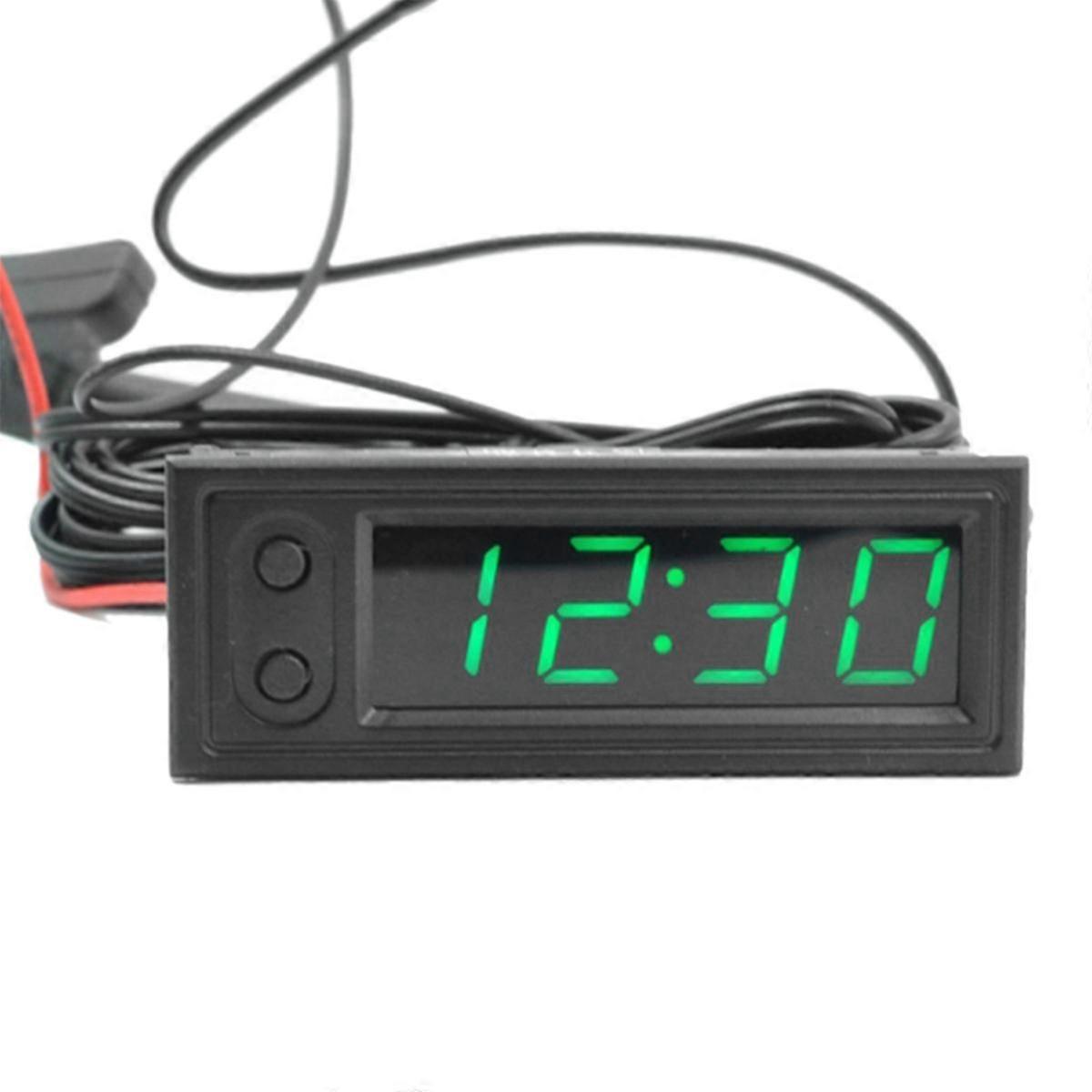 Universal Digital Clock with Date and Temperature Display for Vehicles