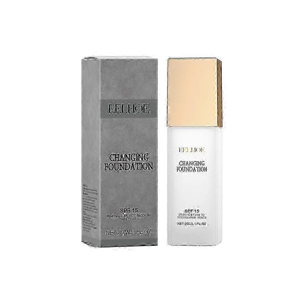 Skin Changing Foundation Naturlig farveskiftende foundation til kvinder, fugtgivende magisk hudskiftende foundation