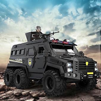 Carrinho de Brinquedo Grande Off-Road de Seis Rodas com Inércia, Som e Luz - Modelo de Carro Policial - Presente Seguro para Crianças - Brinquedo Ideal para Crianças Pequenas