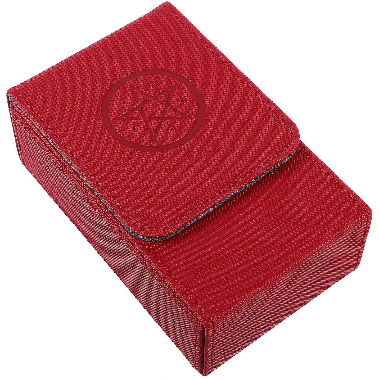 Multi-purpose Tarot Cards Box PU Tarot Cards Storage Case Rectangular Box