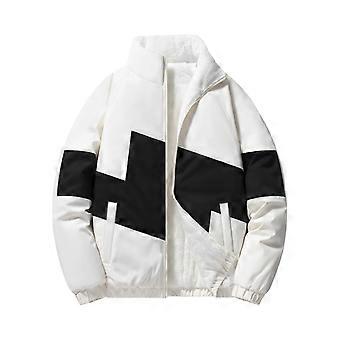 Herenjas van dik, met grafeen gevoerd thermisch fleece en opstaande kraag, beige, maat XL