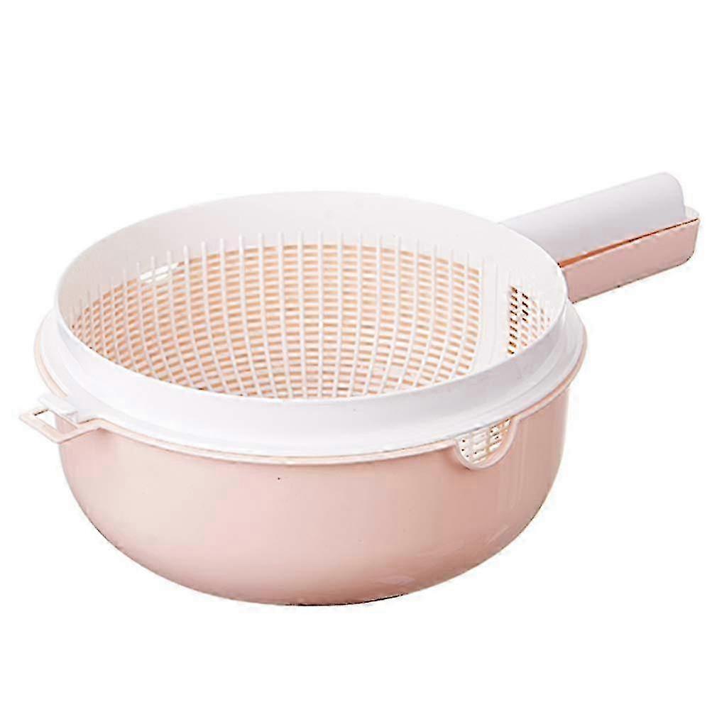 Double-layer drain basket, mesh filter colander.