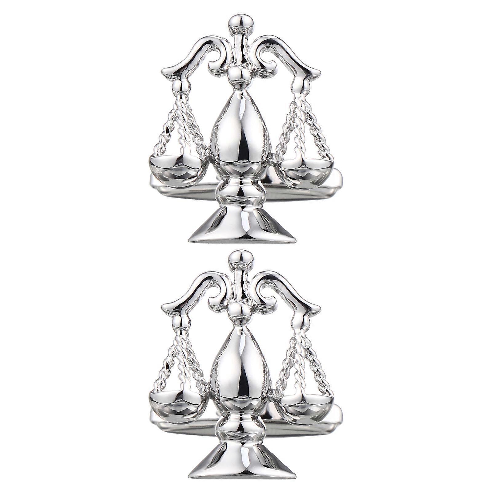 Stylish Silver Copper Balance Shape Cufflinks for Clothes 1Pair