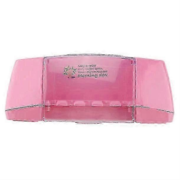Multifunctional Storage Box Pink Toothbrush Toothpaste Holder Wall Sticker Bathroom