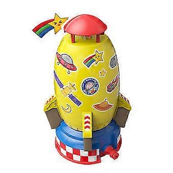 Children Spray Water Launcher Rotating Flying Water Spray Toy Water Pressure Lift-off Sprinkler,x