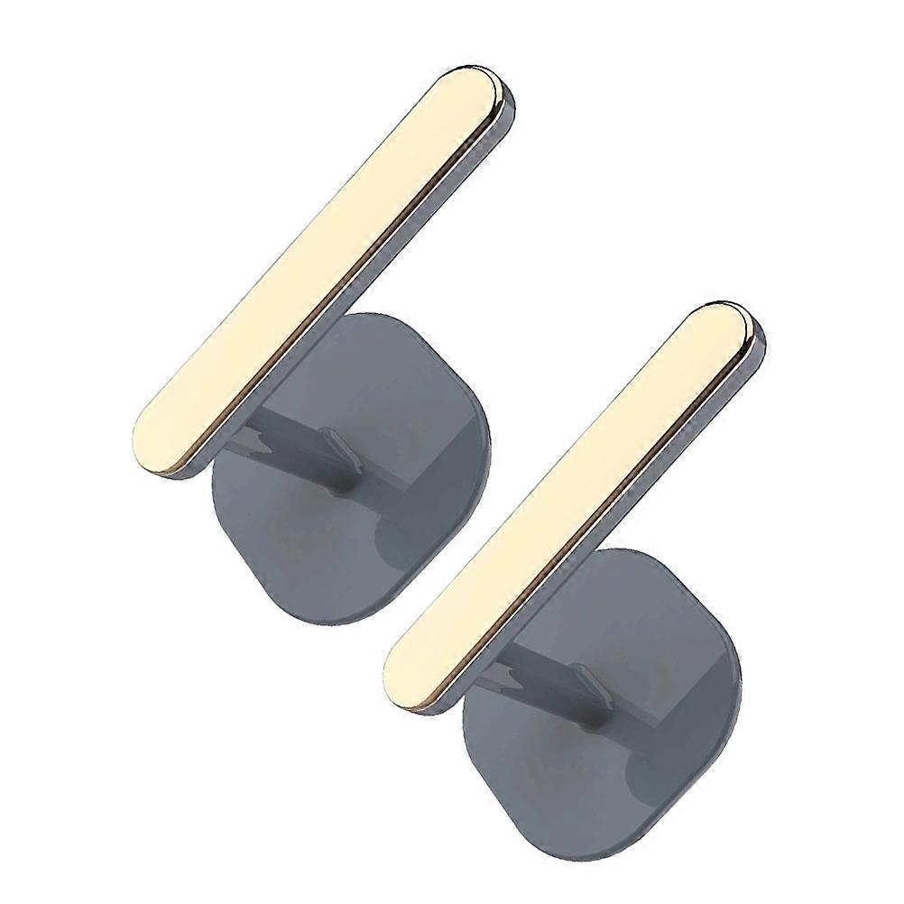 Bathroom Clothes-Hook for Storage Use 2Pcs Wall Mounted ABS Grey Hooks
