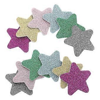 Wegwerp nagelvijlstrips voor het vormen van 12 stuks stervormige glitterspons