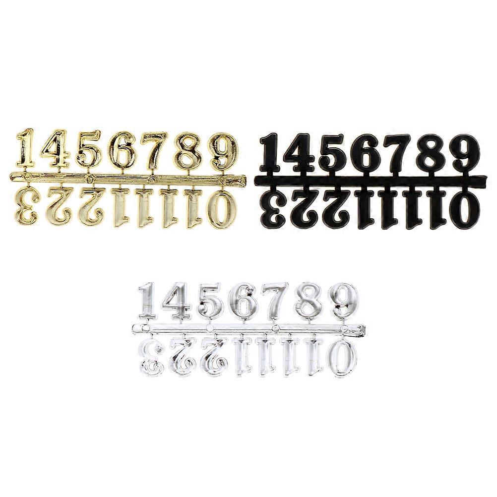 3 Sets Clock Numerals Wall Clock Number Digital Clock Number Replacement Clock Numbers