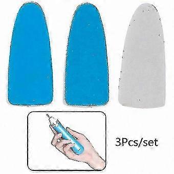 Neglefiludskiftningshoveder, 3-pak manicure og pedicure buffer tilbehør til værktøjssæt