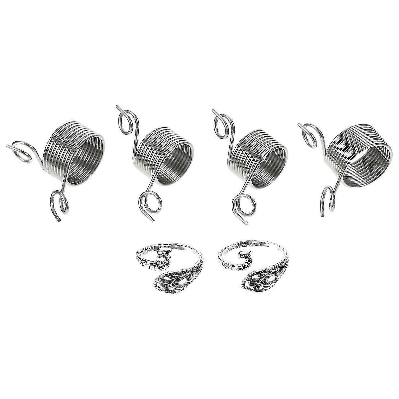 Creative Metal Wirding Thread Tool Knitting Loop Ring for Sewing 1Set