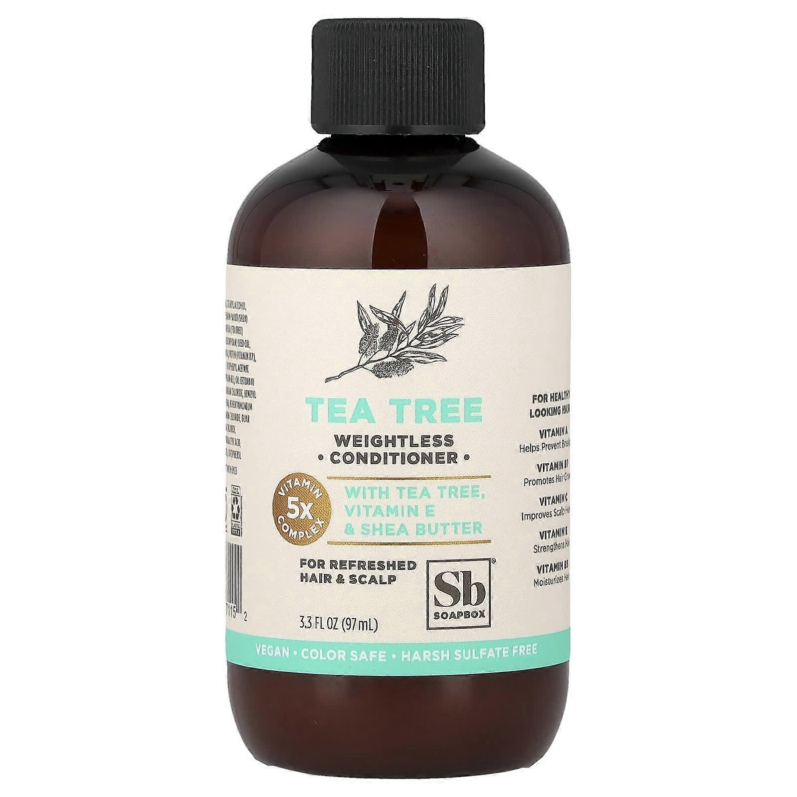 Soapbox, Tea Tree Weightless Conditioner, 3.3 fl oz (97 ml), 4-Pack
