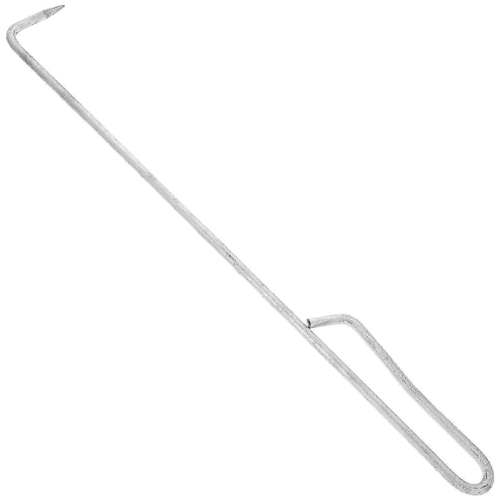 Silver Iron Skimmer Basket Hook Tool for Multi Use 40Cm Pool Hook