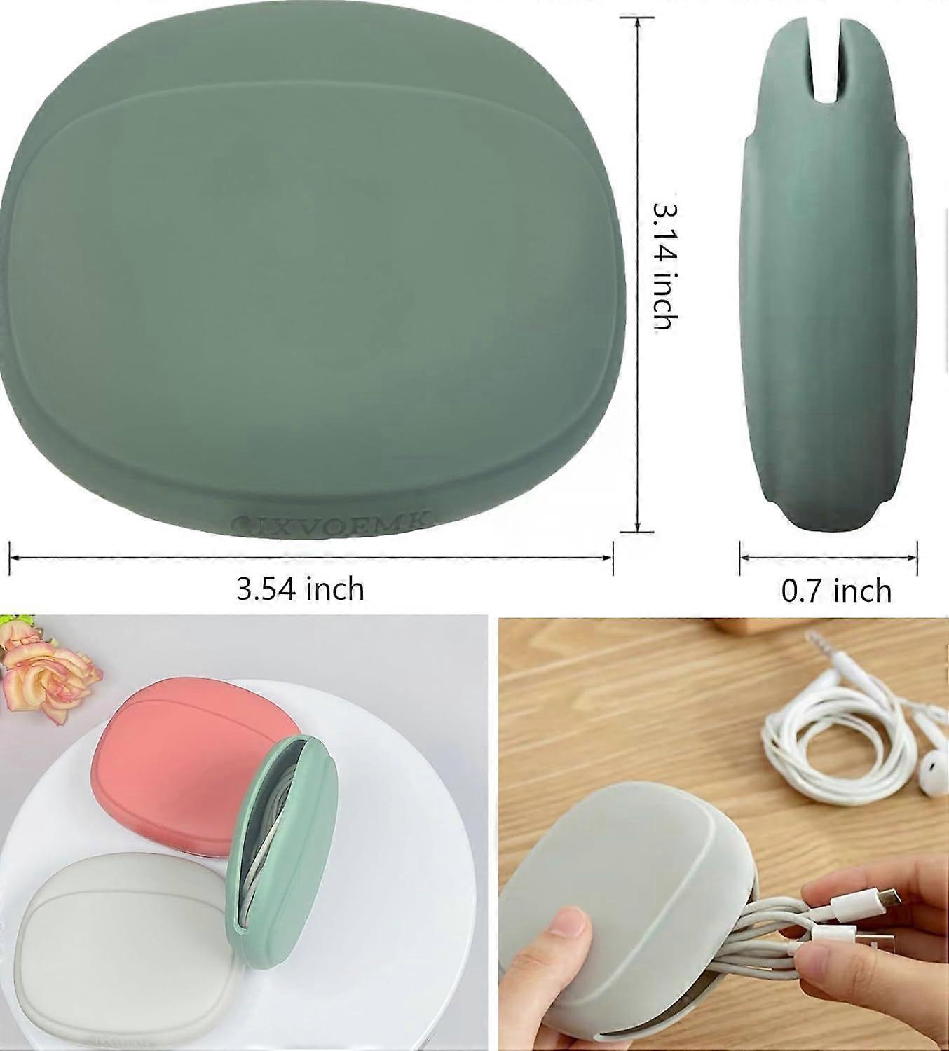 Silicone Headphone Organizer-Data Cable Storage Case-Mini Key Box-Portable Wired