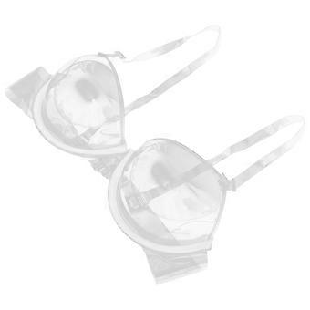 Plastica trasparente 3/4 Tazza Trasparente Cinturino regolabile Reggiseno invisibile Reggiseno trasparente Push Up Reggiseno sexy da donna Taglia 40