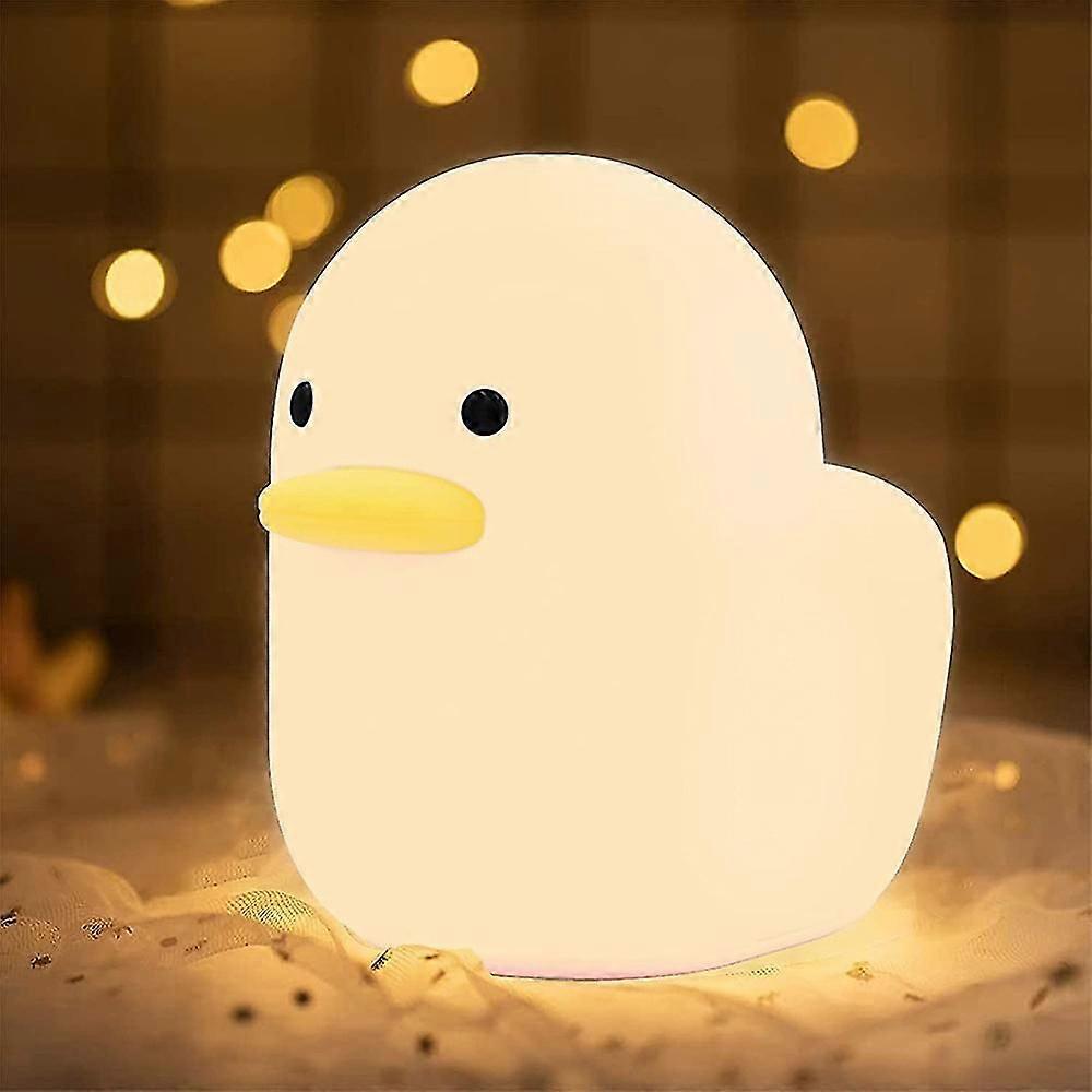 Led Duck Night Light USB Bedside silicon sleeping lamp Touch Control W / Timer
