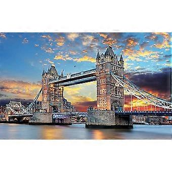 London Tower Bridge Jigsaw Puzzles for Adults 1000 Piece, Adult Children Tower Bridge Intellective Educational Toy DIY Collectibles Modern Home Decora
