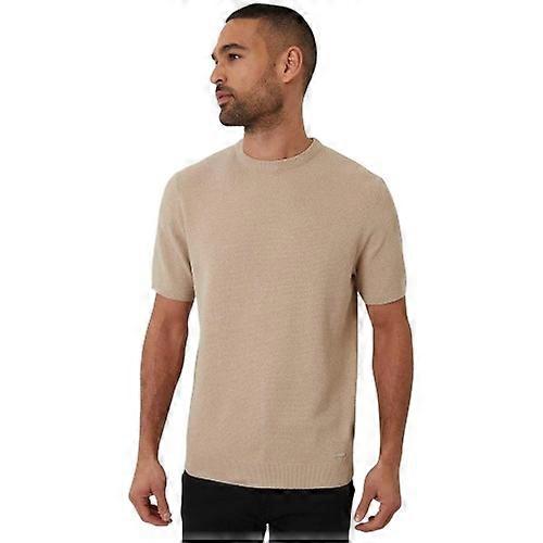 Threadbare Mens Moss Stitch Crew Neck T-Shirt