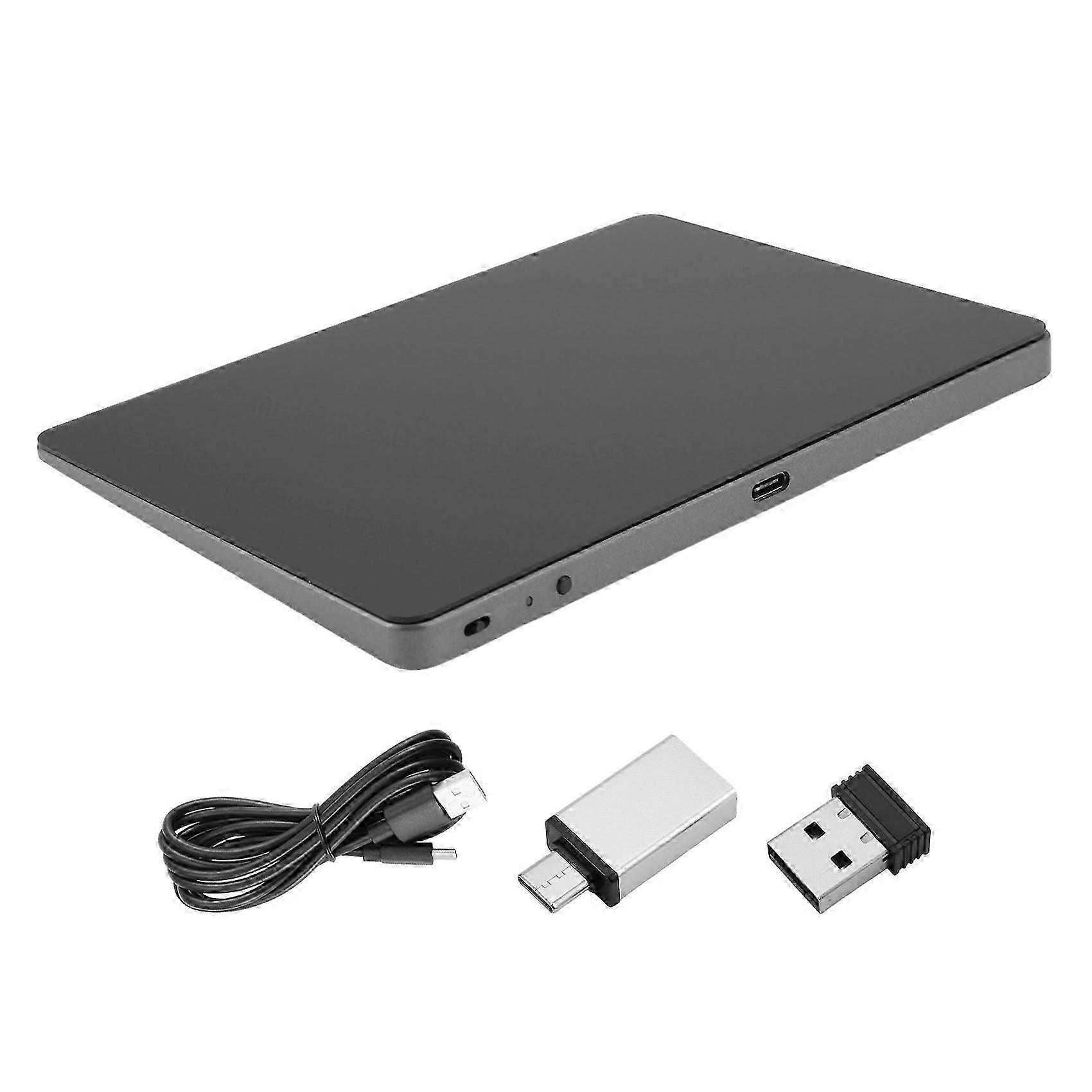 Bluetooth Touchpad Multi-Function Gestures Trackpad Rechargeable Wireless Touchpad compatible for Laptop IOS Mac, Black