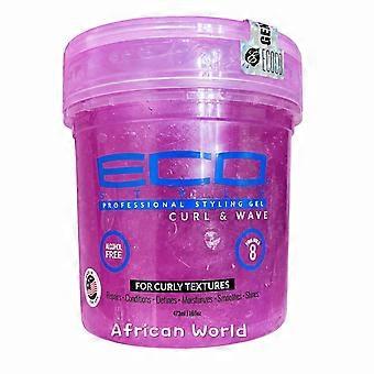 Eco Hair Styler Olivenöl-Styling-Gel, 473 ml (16 oz), starkes Haargel für langanhaltende Kontrolle, lila Tiegel