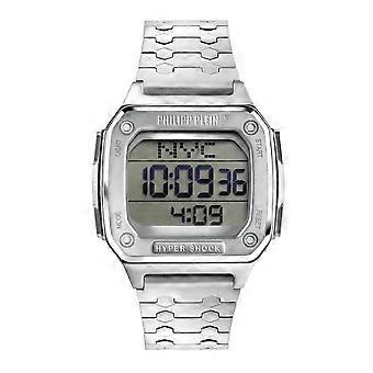 Philipp Plein Unisex Watch Digital Quartz HYPER SHOCK silver PWHAA0521 Stainless Steel