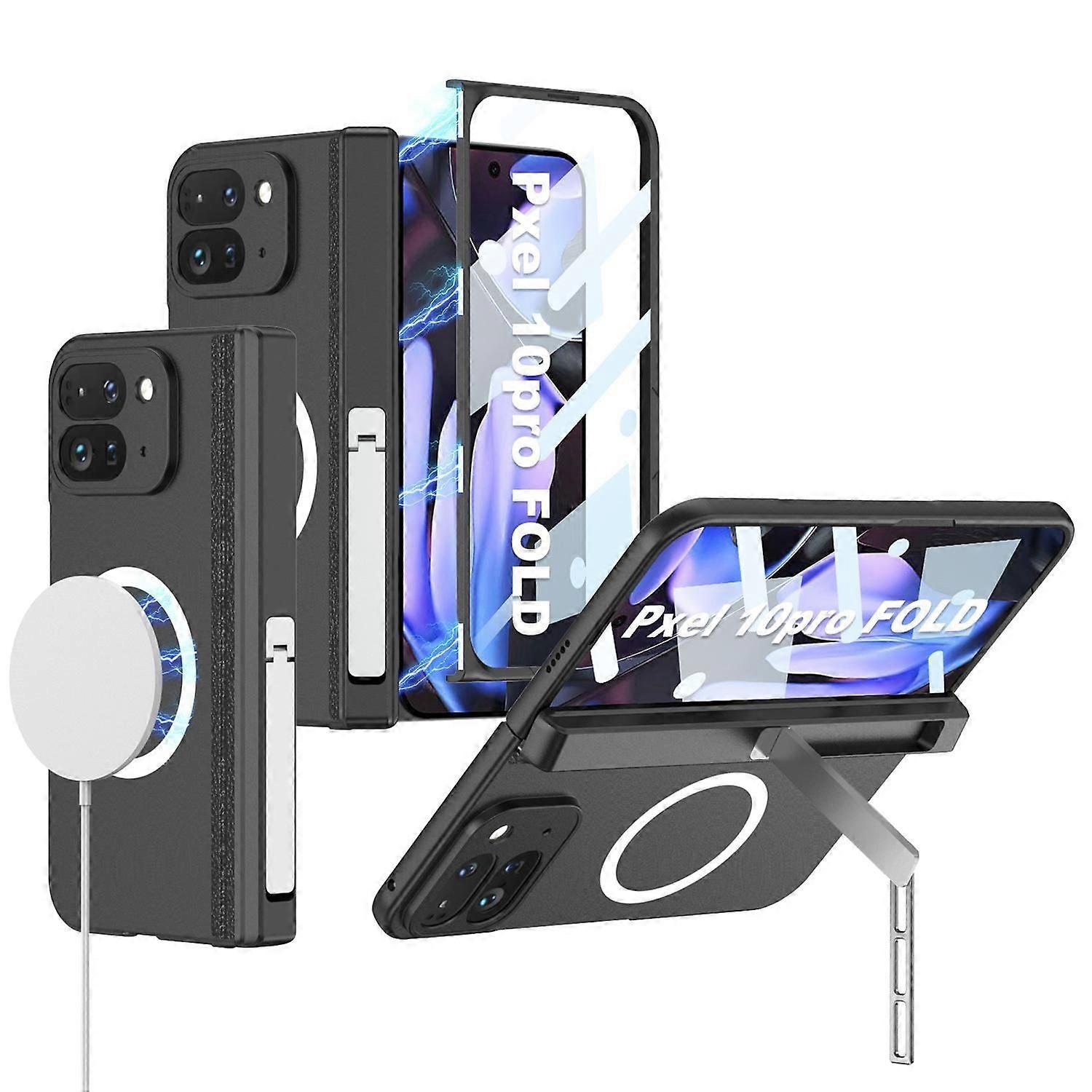 For Google Pixel 10 Pro Fold GKK MagSafe Flip Case Screen Protector and Stand