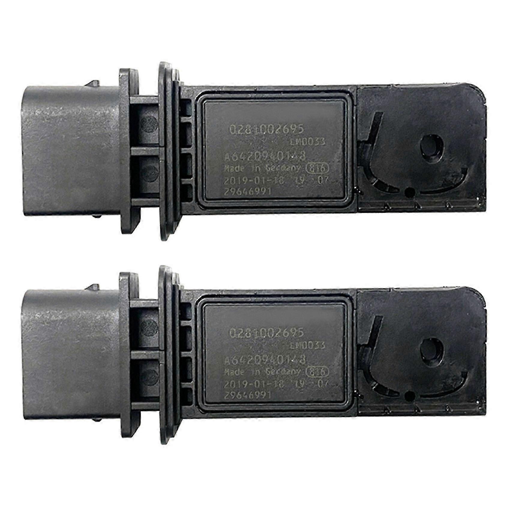 2x bil luftstrømmåler sensor massesensor 0281002695 A6420940148 for