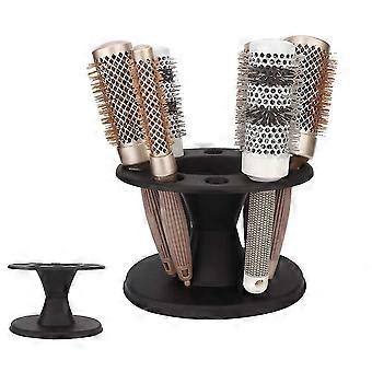 Organisateur de porte-brosse à cheveux, porte-brosse à cheveux en plastique rond brosse à cheveux peigne porte-présentoir brosse coiffante stand étagère accessoires pour salon ho