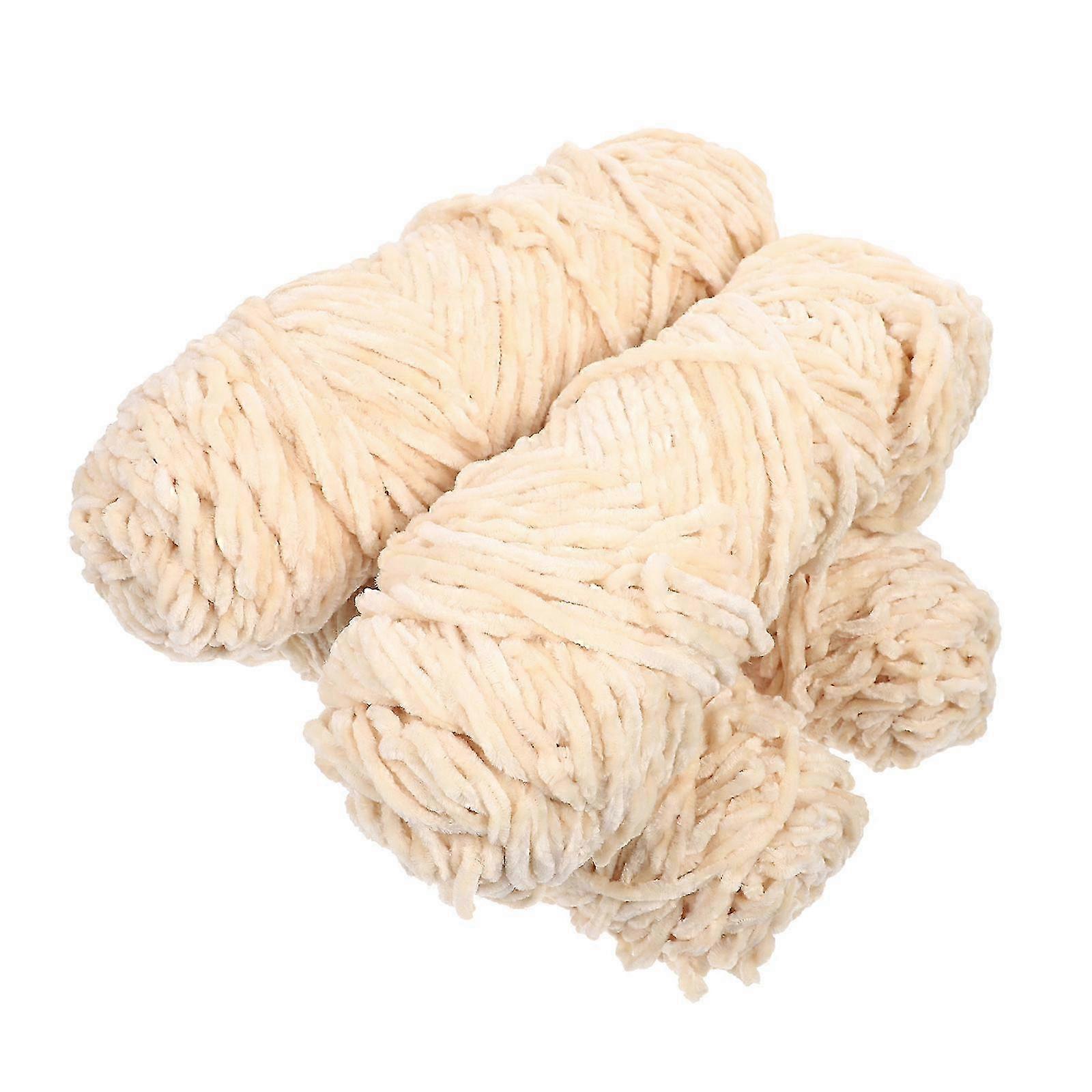 4pcs Handmade Crocheted Thread Material Scarf Hat Shawl DIY Knitting