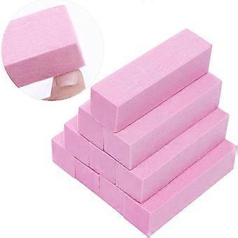 10 Pcs Colorful Nail Files and Buffers Nail Files Block Manicure Pedicure Tool Pink