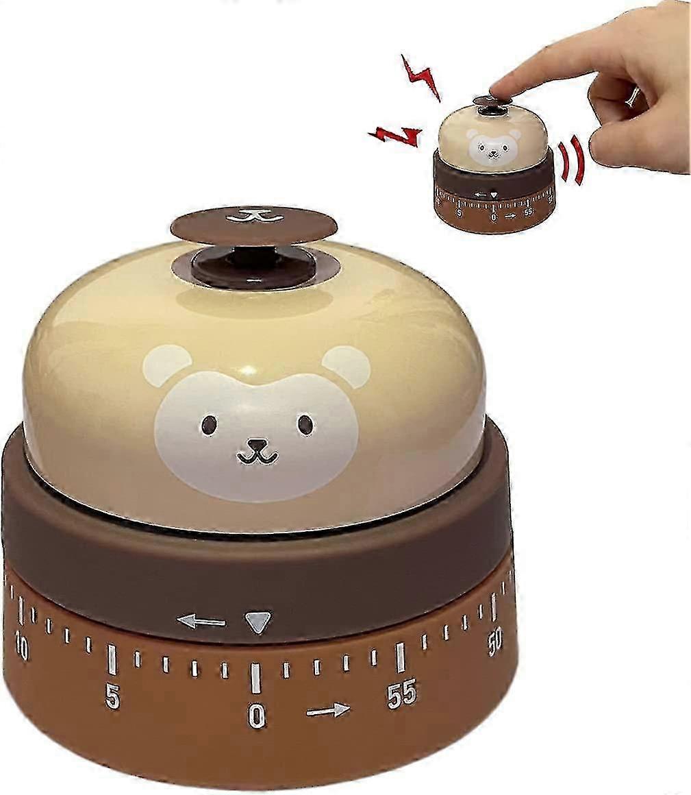 60 Minutes Timer With Desk Ring Bell Cute Kitchen Egg Timer compatible with Cooking. Pet