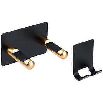 Hair Dryer Holder Wall Mounted NoDrill Adhesive SpaceSaving Organizer for Bathroom Storage