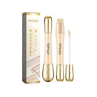 Stick anti-cernes à double tête, stick anti-cernes réparateur pour le visage transparent, illumine le teint, anti-cernes réparateur tridimensionnel imperméable et résistant à la transpiration, 7 ml