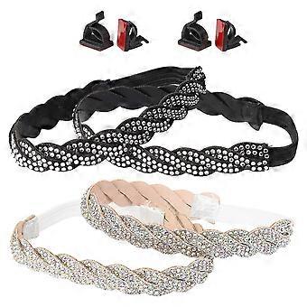 Anti-Skid Heel Strap Elastic High Heel Strap Black Daily Use Women 4Pcs