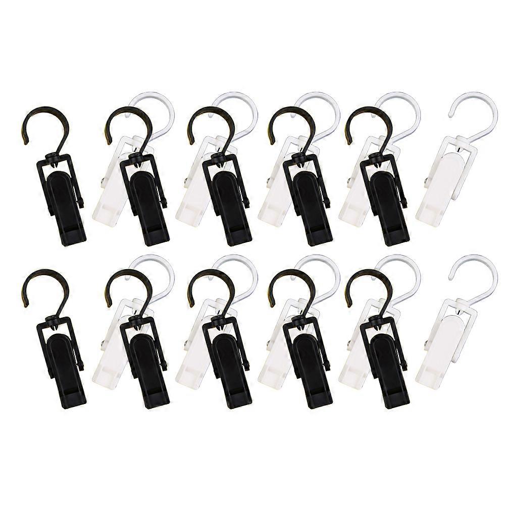 Multi-Function Curtain Hook Plastic Clips for Hanging Curtain 60Pcs