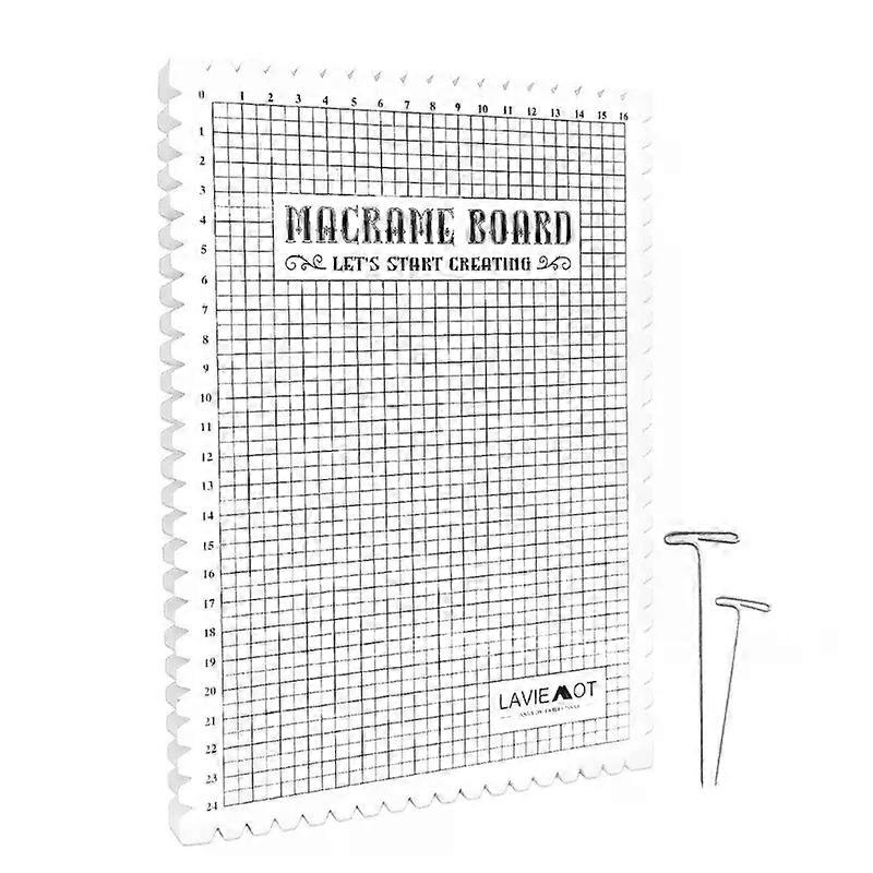 Creative Macrames Board Handcraft Knitting String Grided Boards Mat DIY Woolen