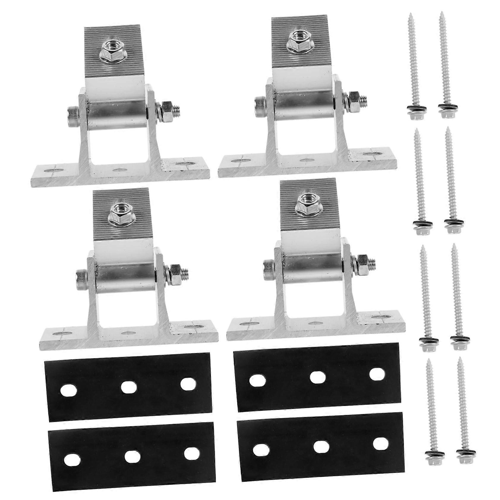 4pcs Adjustable Solar Panel Mounting Brackets Set with Secure Grip and Quick Installation for Framed Panels