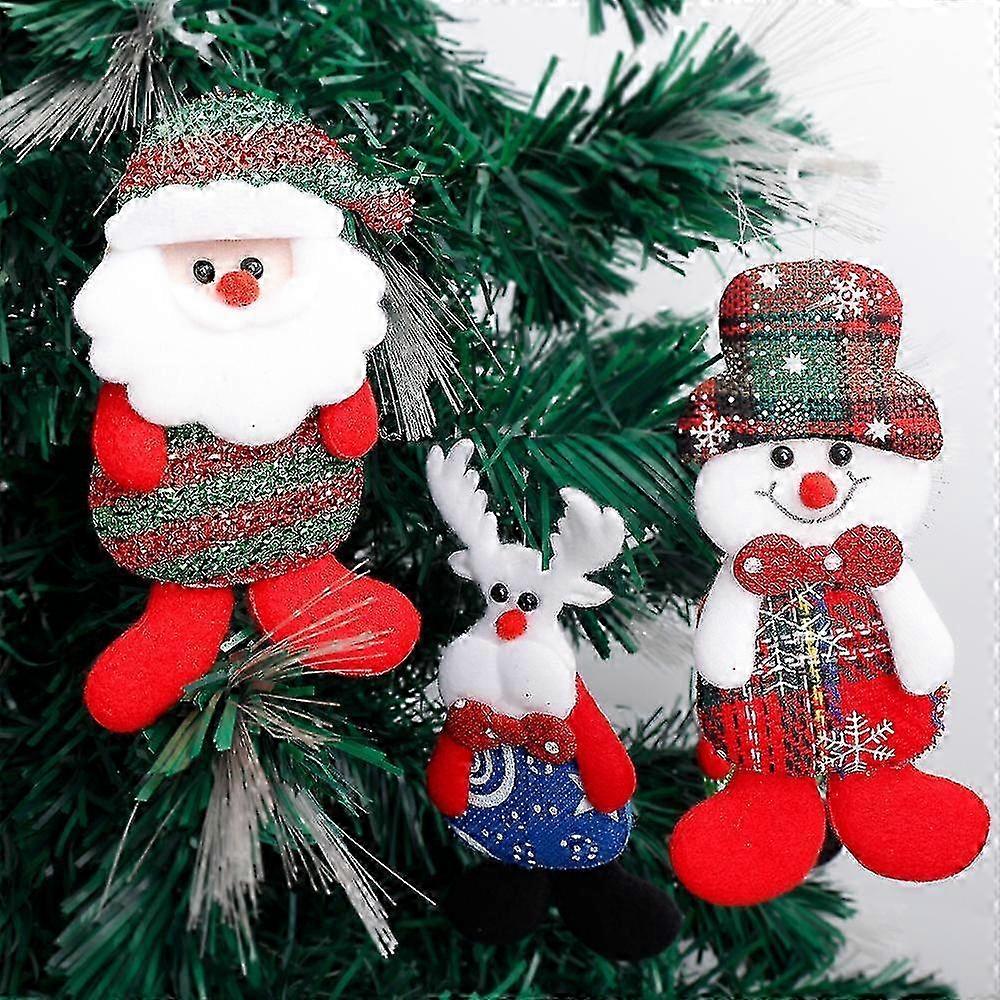 Plush Santa Snowman Tree Decor