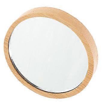 Compact Mirror Portable Handheld Mirror for Makeup 5Pcs Wood Glass Circles