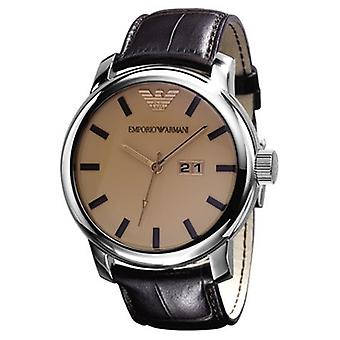 Armani Classics Quartz analog Herre ur med AR0429 Cowskin armbånd