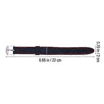 Breathable Silicone Watch Strap for Replacement 20Mm Black Waterproof Band