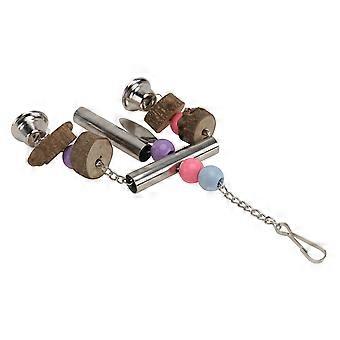 Parrot Cage Toy Stainless Steel Bell for Bird Play 2Pcs Hanging