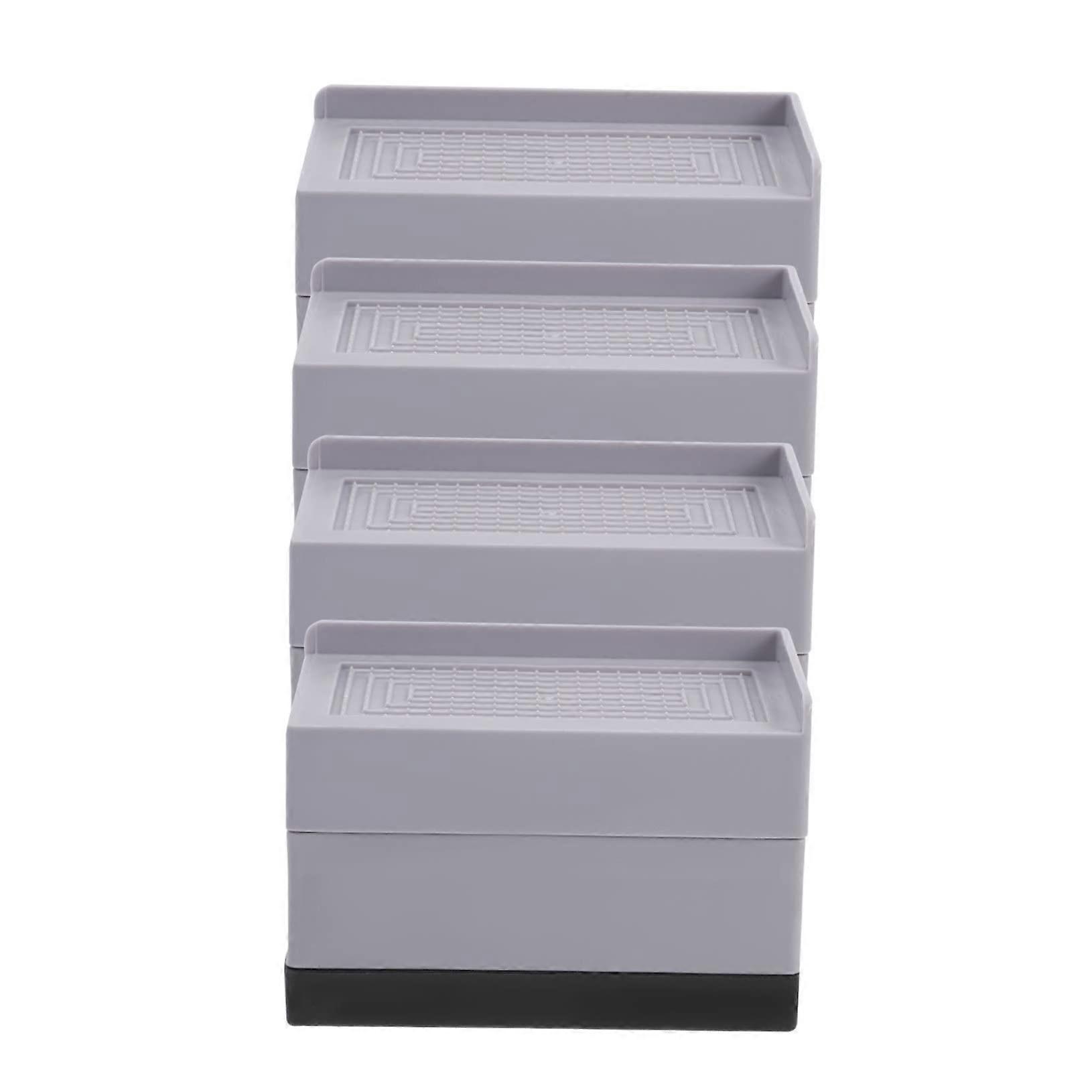 Adjustable Bed Risers 4pcs Durable AntiSlip Furniture Risers for Couch Sofa Bed Frame Grey