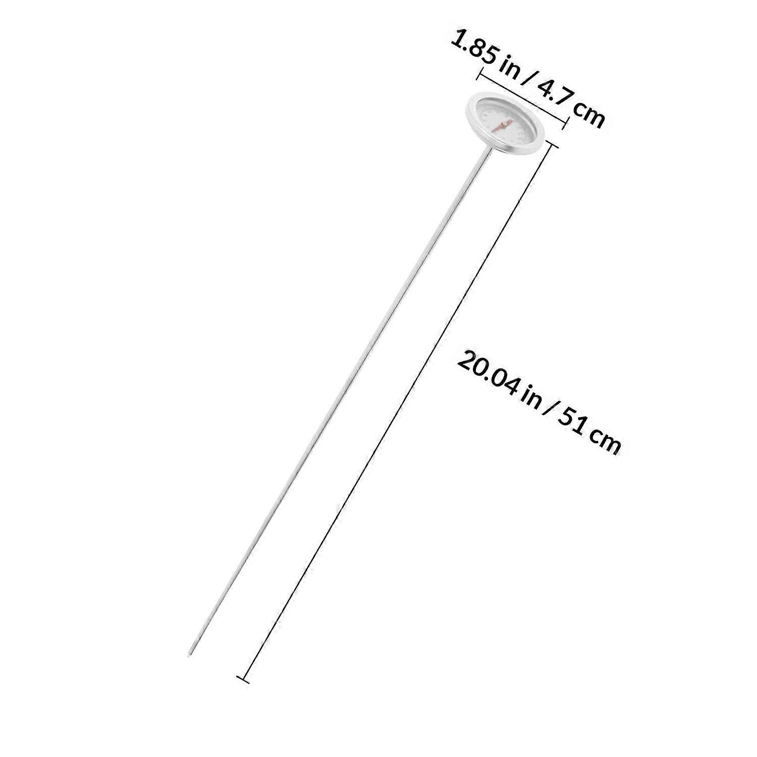 Steel Long Stem Soil Thermometer Compost Temperature Probe Tool